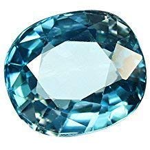 Ayush Gems 7.25 Ratti - 6.50 Carat Blue Zircon Gemstone Original Lab Certified for Men and Women