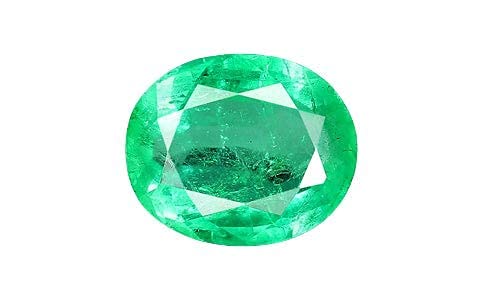 Abhinav Gems, Zambian Emerald / Panna Gemstone with Lab Certified Card 6.00 to 6.50 Ratti Emerald (Panna) Stone/Original Certified Precious Loose Gemstone