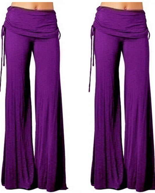 Casual Loose Flared Wide-leg Pants