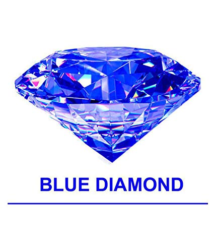 Abhinav Gems, 6.25 Ratti I Certified Blue Zircon Stone I Round Cut Shape Cubic Blue Diamond I Best Quality Semi Precious Gemstone
