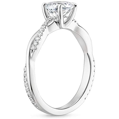 Moissanite Petite Twisted Vine Lab Diamond Ring