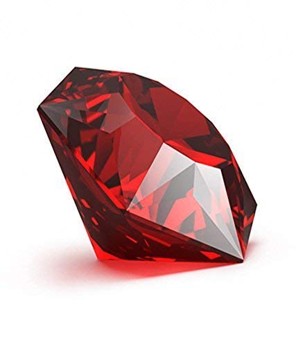 Khushbu Gems 8.25 Ratti GGTL Certified Diamond Cut Red Zircon Gemstone for Ring and Pendant for unisex