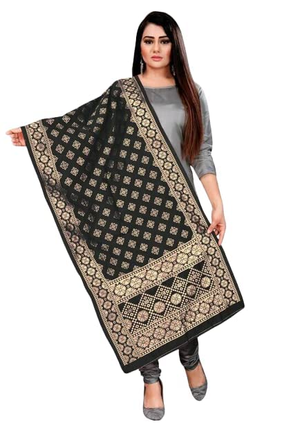 GANESH fEB Women's Banarasi Silk Latest Trending Designs Dupatta