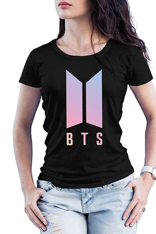 Tee Stores Graphic Printed T-Shirt for Women Funny Quote BTS| English Slogan Stylish T-Shirt | Round Neck Stylish T-Shirt | 100% Cotton T-Shirts | Half Sleeve Office Tees