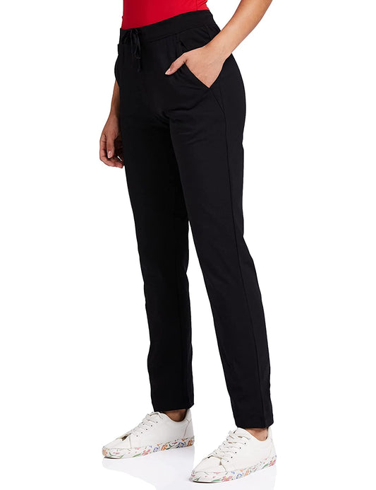 Van Heusen Athleisure Women's Athletic Fit Lounge Pants (55303_Black_XL)