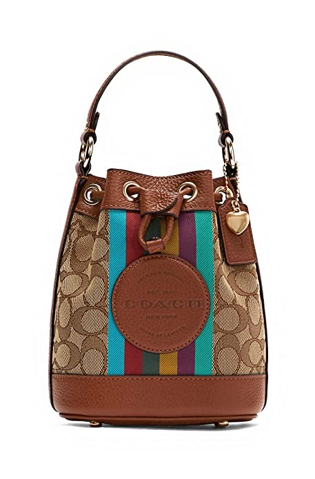 COACH Dempsey Drawstring Bucket Bag 15 With Patch