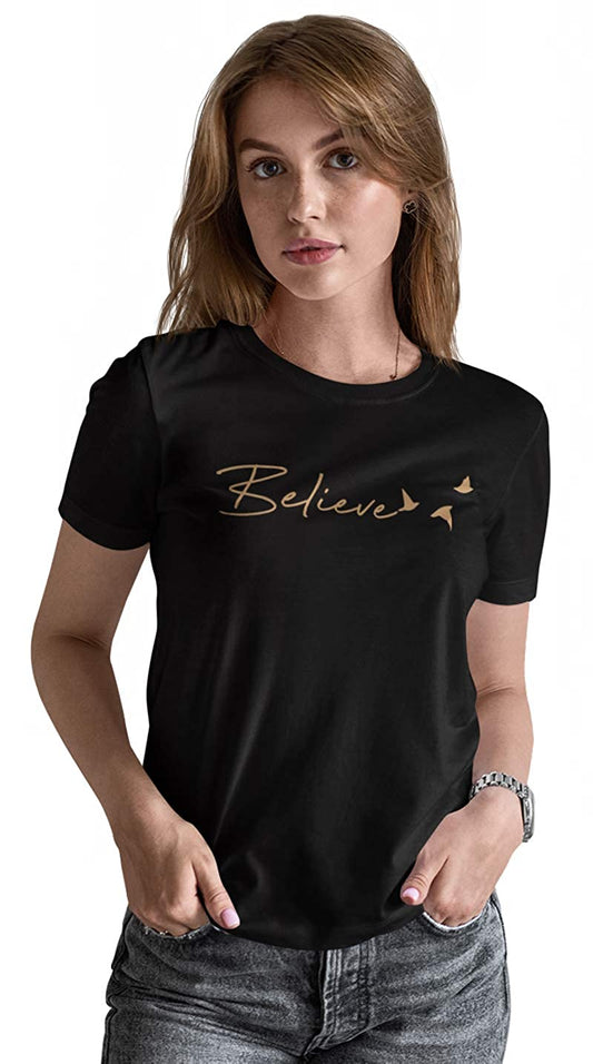 ABSOLUTE DEFENSE Believe Tshirt for Women