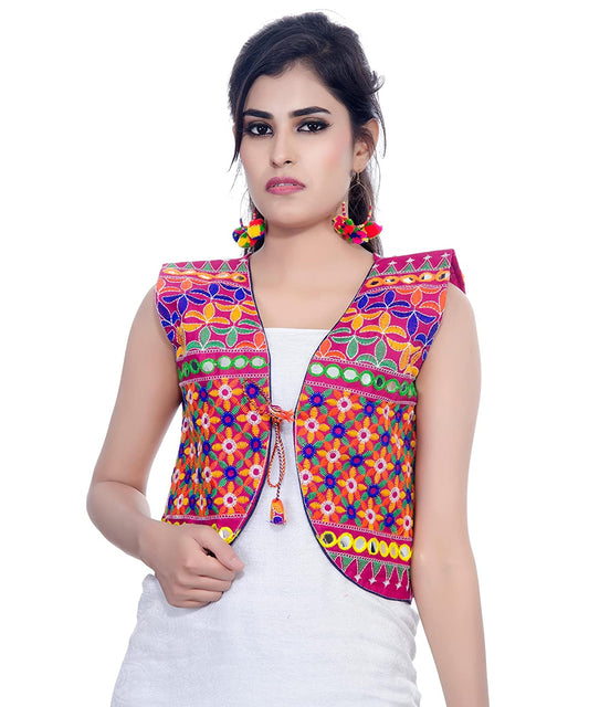 Banjara India Women's Jacket (SJK-BLT06_Pink_Free)
