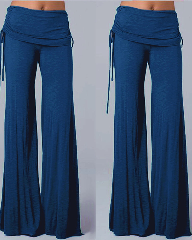 Casual Loose Flared Wide-leg Pants