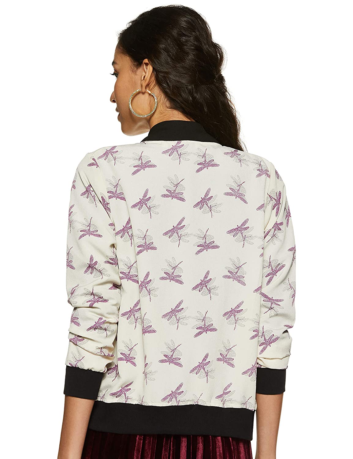 Miss Chase Women's Multicolored Printed Bomber Jacket
