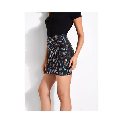 Guess GUESS Inari Jacquard Mini Skirt (JET BLACK MULTI)
